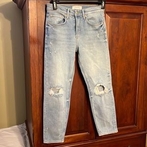 Zara distressed denim jean